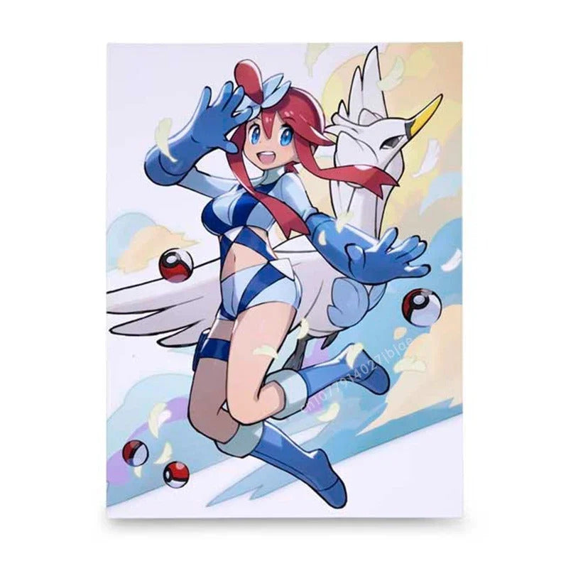 American Version of PokeMon Center Trainers Series Little Youmali, Salina, Chibana Posters, Home Canvas Hanging Paintings