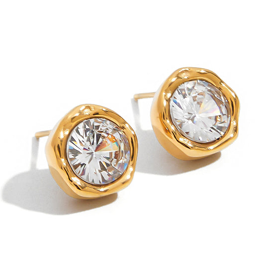 Stainless Steel Earrings Light Luxury High-end Titanium Steel Earrings Cross-border Hot-selling Jewelry Women Non-fading Earrings