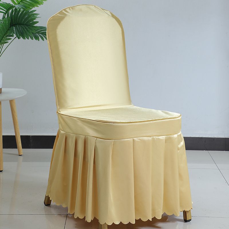 Hotel Restaurant Banquet Special Chair Cover Dining Chair Seat Stool Bench Wooden Chair Universal Chair Cover Bowknot