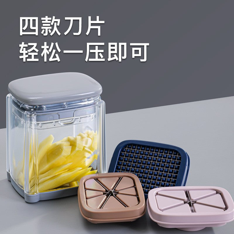 French Fry Cutter Radish Cucumber Dicer Household Multi-Functional Vegetable Cutter Tomato Apple Divider