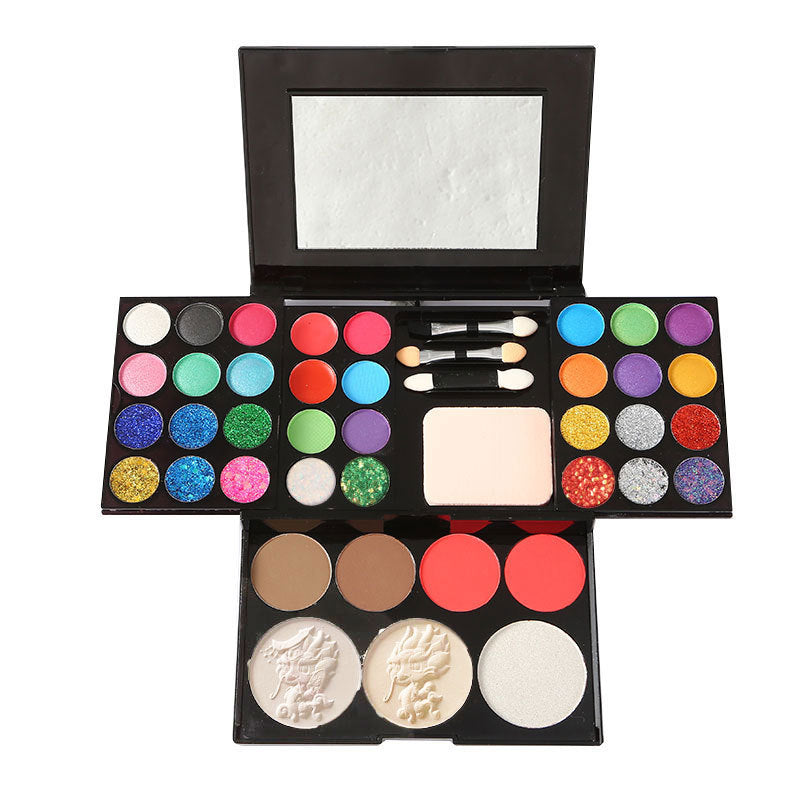 Ashariya 39-Color Eyeshadow Palette Lip Mud Contour Eyeshadow Blush Student Daily Makeup Supplies Cosmetics Eyeshadow