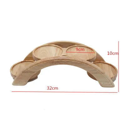 Hotpot arch bridge plate sushi bridge boat tableware Dessert wooden dim sum plate sushi tray japanese kitchen bento  sushi plate