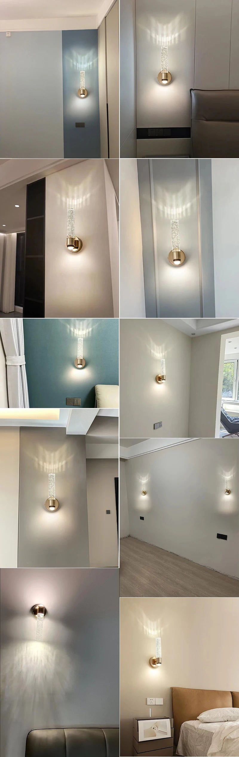 Modern Bubble Crystal Wall Lamps LED Wall Sconces Living Room Bedroom Bathroom Corridor Aisle Indoor Decor Home Hanging Lights