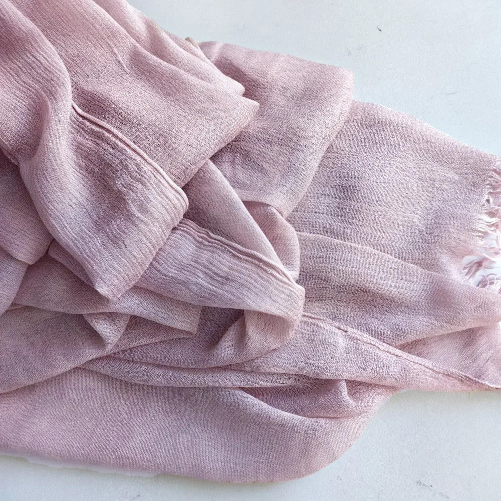 61 Colors Soft Cotton Viscose Scarf Rayon Material Muslim Hijab Mid Eastern Plain Solid Color Headscarf With Tassel