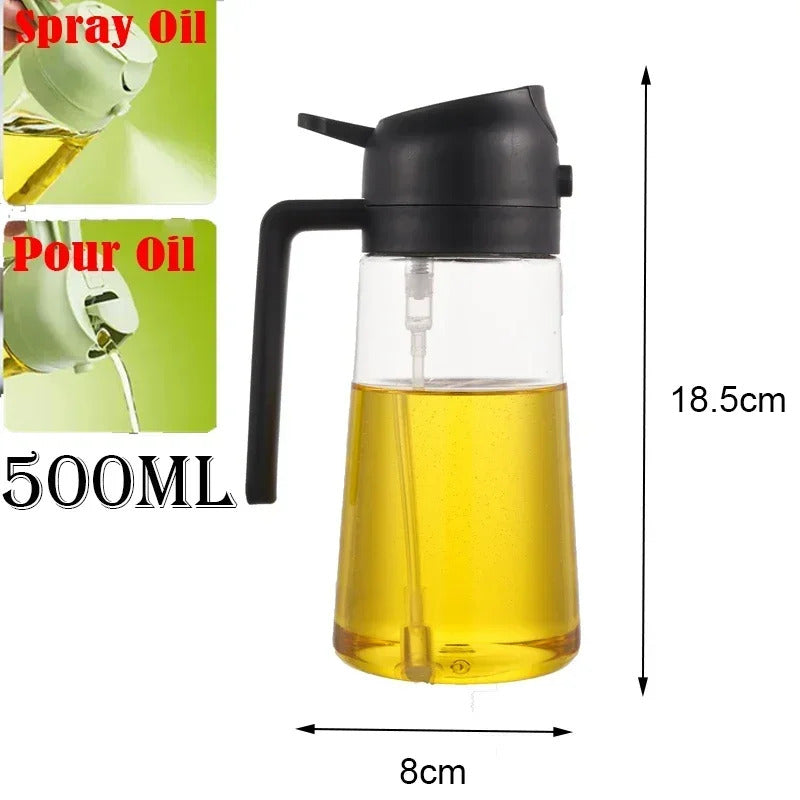2 in 1 200/300/500ml Oil Spray for Kitchen Spray Oil Bottle Oil Washer Vinegar Soy Sauce Sprayer Containers  Washer