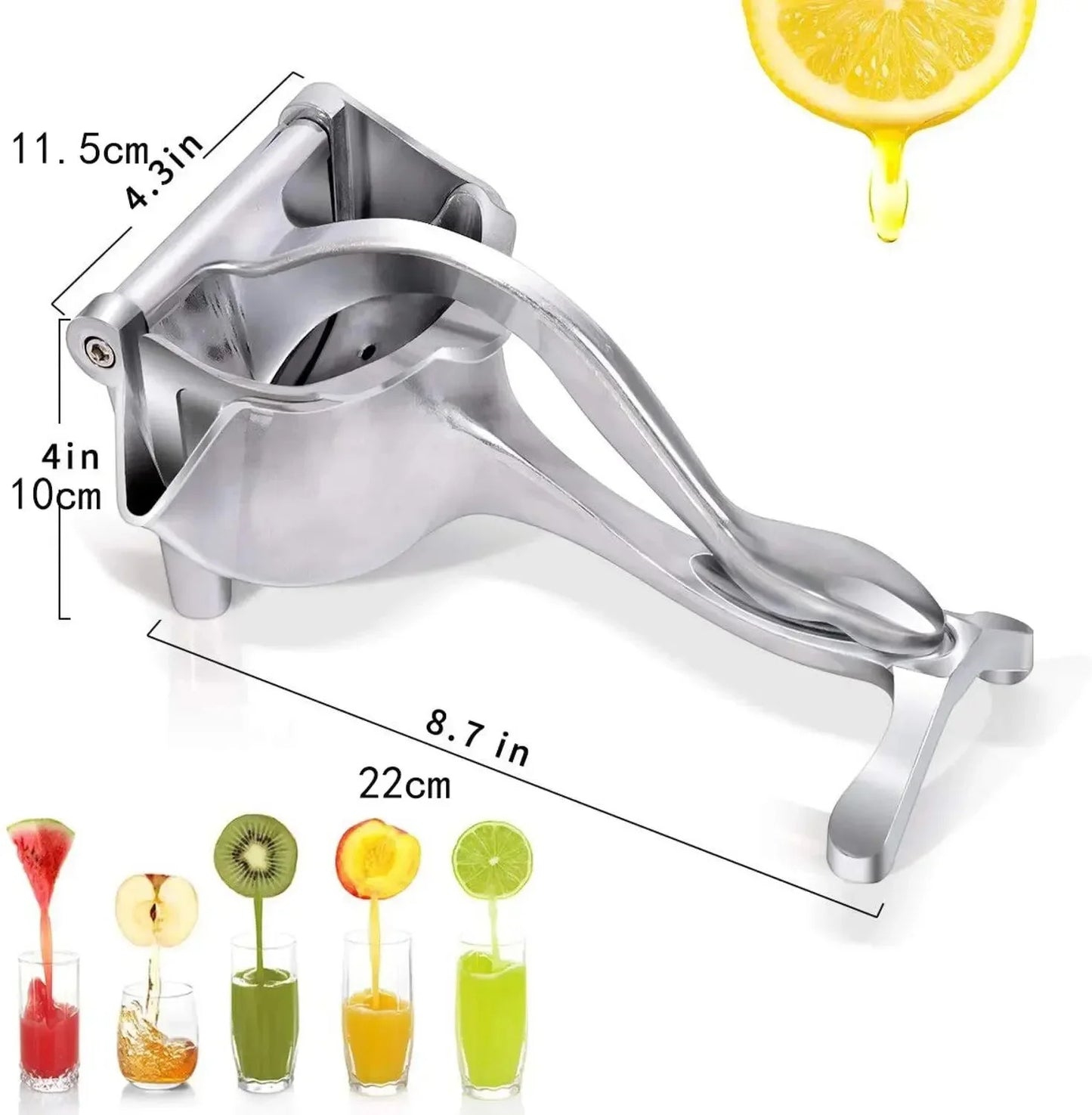 Aluminum Alloy Manual Juice Squeezer Hand Pressure Juicer Pomegranate Orange Lemon Sugar Cane Juice Kitchen Bar Fruit Tool