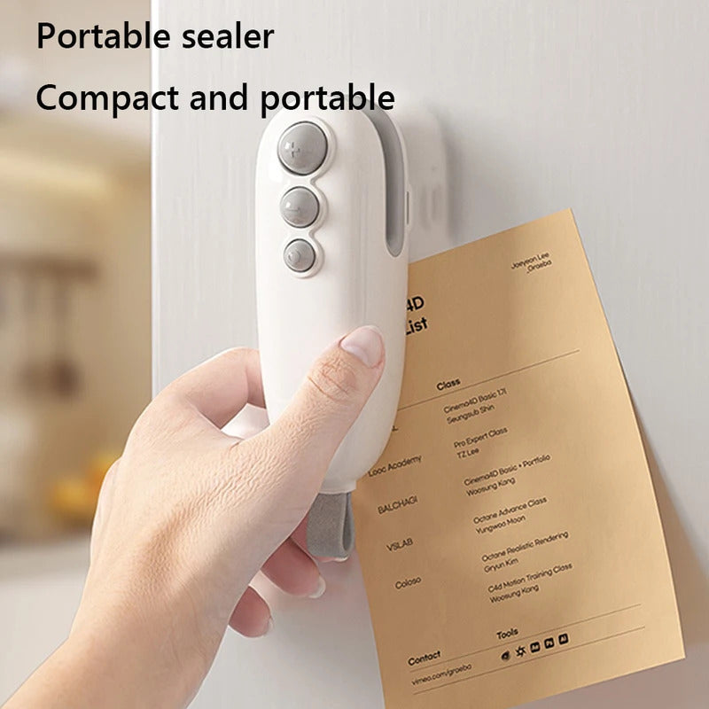 2pcs Mini Sealing Machine USB Rechargeable Heat Sealer Plastic Bag Heat Sealer for Home Travel 2 In 1Multi-function Kitchen Tool
