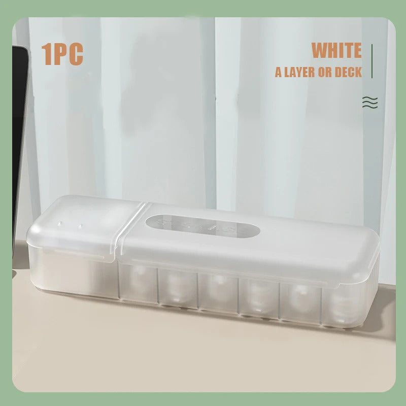 Data Cable Storage Box Double Open Lid Plastic 7 slots Dustproof Charger Plug Desktop Cable Box Hub Ornaments Home Storage Tools