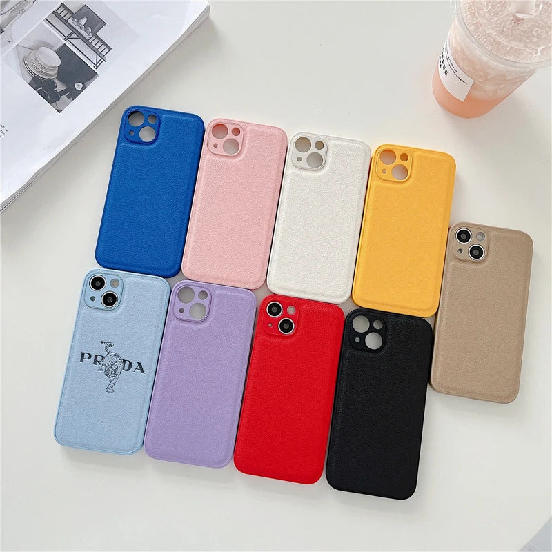 Tiger Leather Soft Case For Iphone 15 14 13 12 11 Pro Max Mini 7 8 Plus X Xs Xr Max Luxury Phone Cover Fashion Anti Drop Funda
