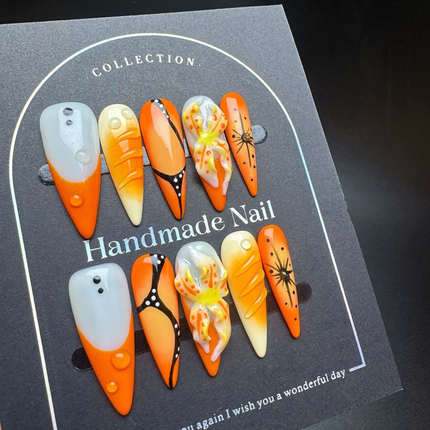 Wearable Nails Unique Hand-Painted Wearable Nail Tips High-End New Cross-Border Nail Stickers