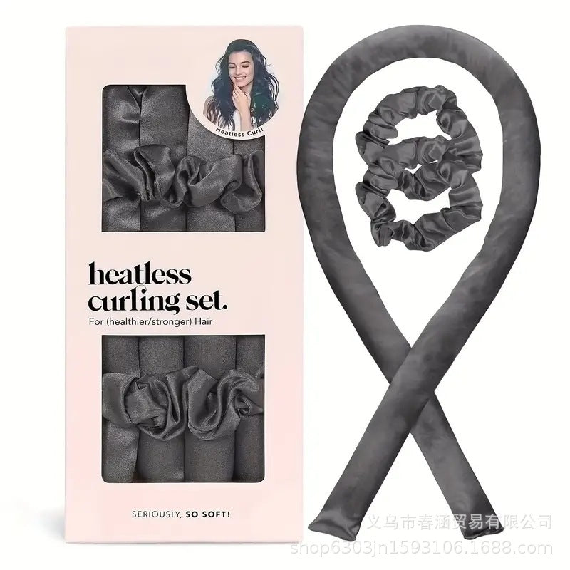 Factory Direct Supply New Satin Heat-Free Hair Curler Set Sleep Hairdressing Lazy Tie-Dyed Curly Plate Hair Curler