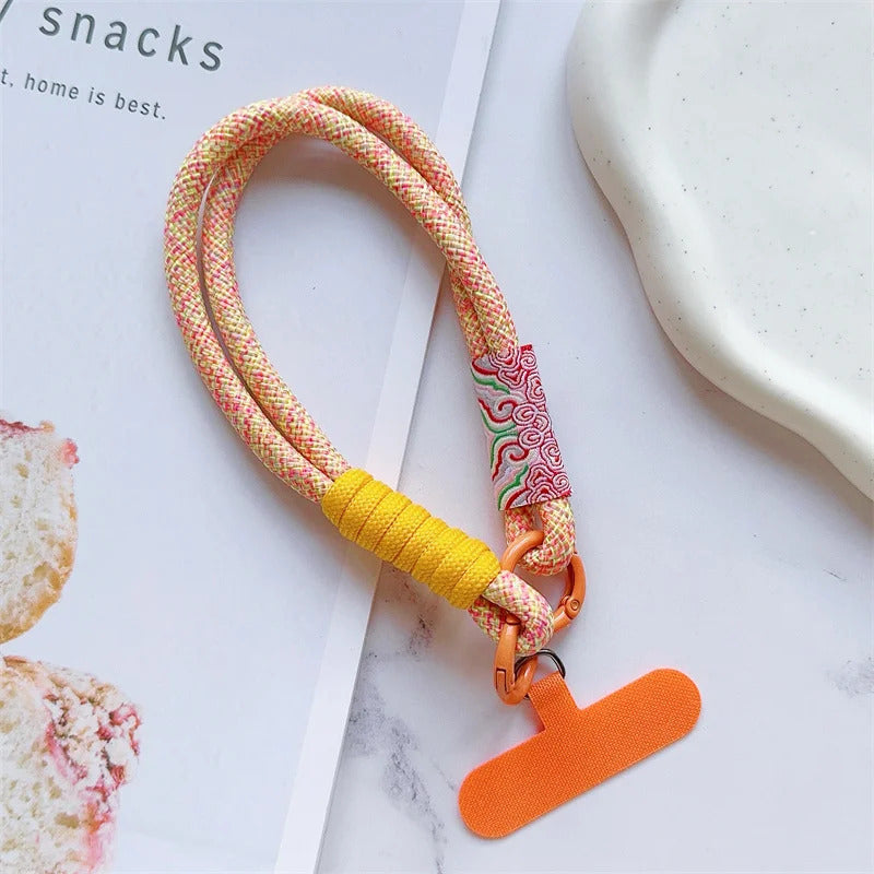 Cute Mobile Phone Lanyard Hanging Decoration Can Be Carried Twist Rope Anti-loss Pendant Fashion Strong Wrist Short Straps Band