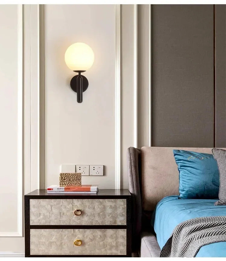 Nordic Style Wall Lamp Living Room Bedroom Bedside Lamp Modern Simple Creative TV Background Wall Corridor Corridor Wall Lamp