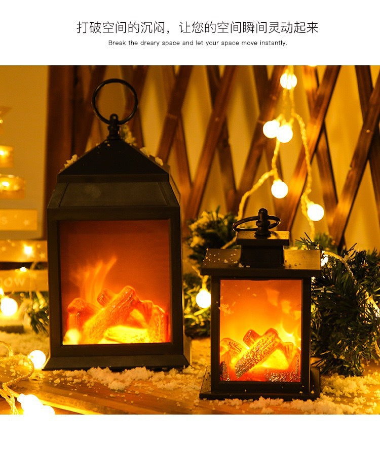 LED Fireplace Lamp Flame Lamp Shape Lamp scandinavian Style Decorative Lamp Christmas Creative Home Crafts Ornaments