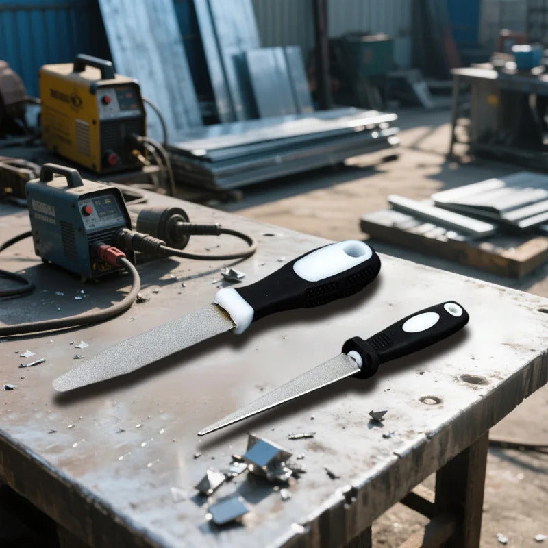 Diamond Sharpening Stone With One Stone And Two Birds Double-sided Flat And Curved Design Easy To Grip Handle Knife SharpenerNew