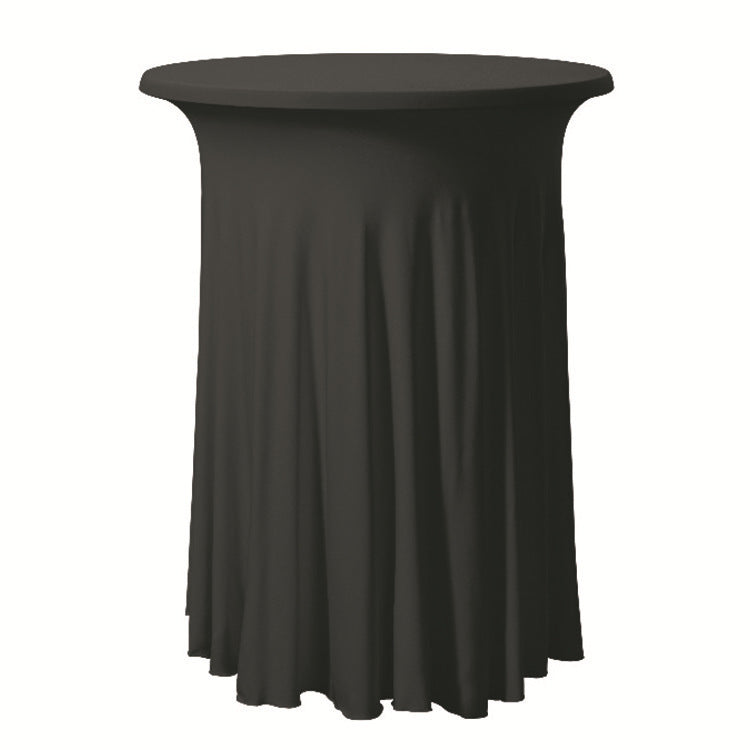 Elastic Tablecloth Cocktail Skirt Table Cover Banquet High Bar Round Elastic Cover