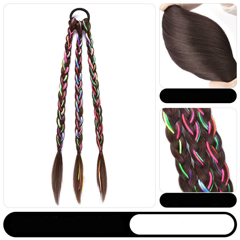 Colorful Ropes Boxing False Braids Hot Girl Sweet Cool Personality High-Temperature Fiber Handmade Braid Dreadlocks Source Factory in Stock Stable