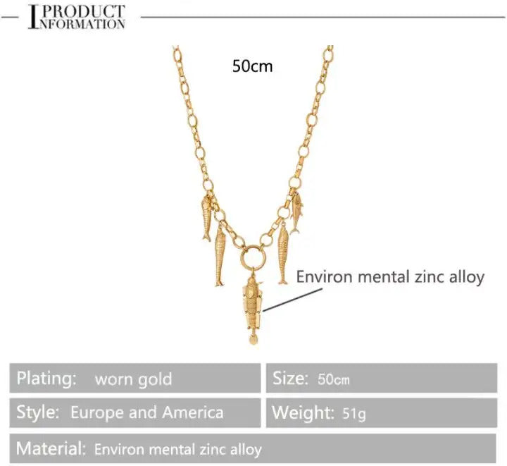 Cute Sea whale Necklace Pendant Chain Fish Fashion Jewelry Chic Mermaid Tassel Conch Dangle Choker Ocean Beauty Accessory