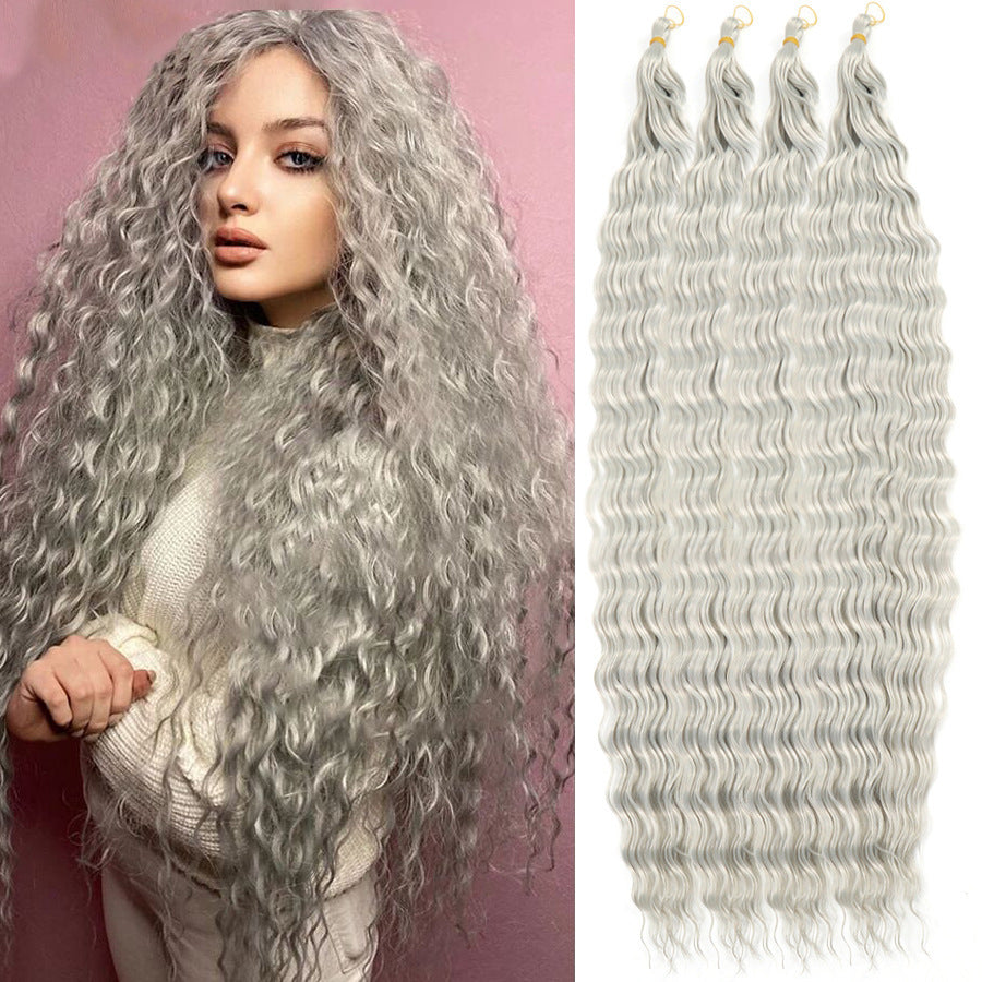 Foreign Trade Wig Crochet Hair Chemical Fiber Hair Bundle Deep Wave Twist Hair Cross-Border Ladies Dreadlocks Woven