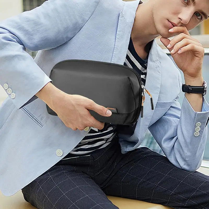 Cable Organiser Bag 180 Opening 2024 New Cable Organiser Electronics Bag Portable Battery Storage Case Cable Storage Box For