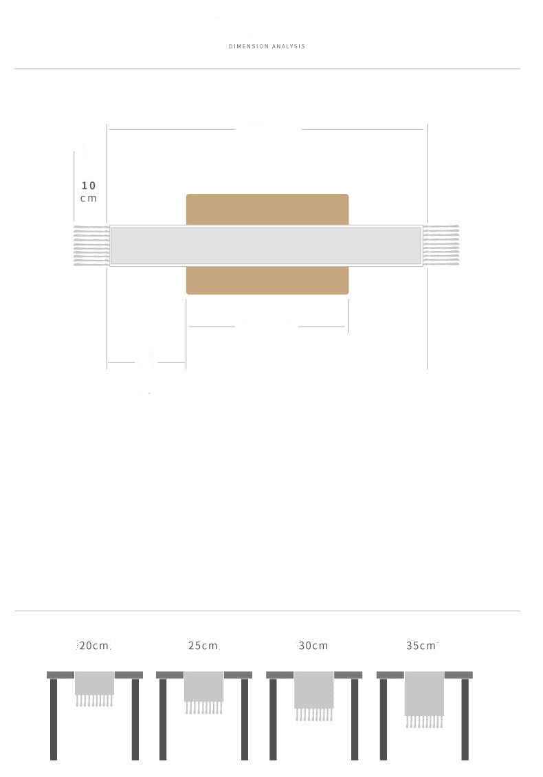 Cross-Border Trade Supply American Style Table Runner Cotton Linen Tablecloth Handmade Tassel Coffee Table Mat Home Long Table Decoration Cloth