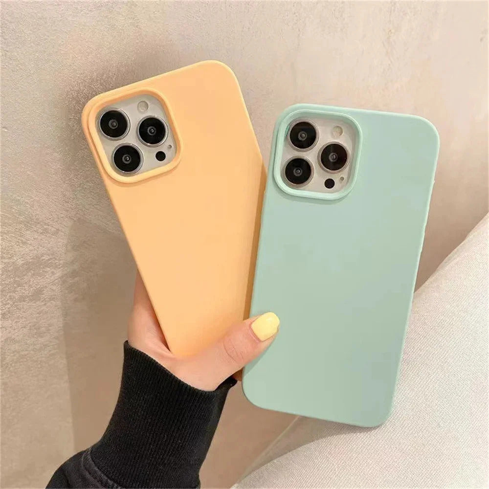 Luxury Original Liquid Silicone Case For iPhone 13 14 15 16 Pro Max phone Cases For iPhone 11 12 14 15 16 Plus Full Logo Cover
