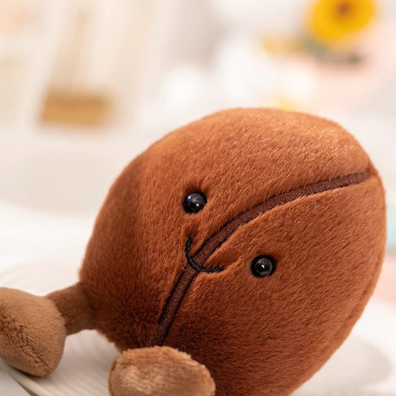 New Creative Simulated Coffee Food Plush Doll Pillow Brown Coffee Bean With Foot Soft Plush Stuffed Pillow Bedroom Sofa Decor