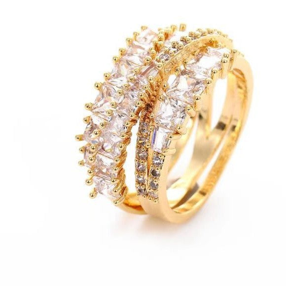 Ring for Women, Niche Light Luxury, Non-Fading Full Diamond Zircon Ring, Fashionable Versatile Ring, Jewelry Ring