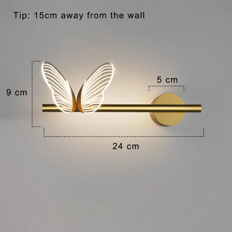 Butterfly LED Wall Lamp Indoor Lighting For Home Living Room Decoration Bedroom LED Night Lights Bedside Lamps