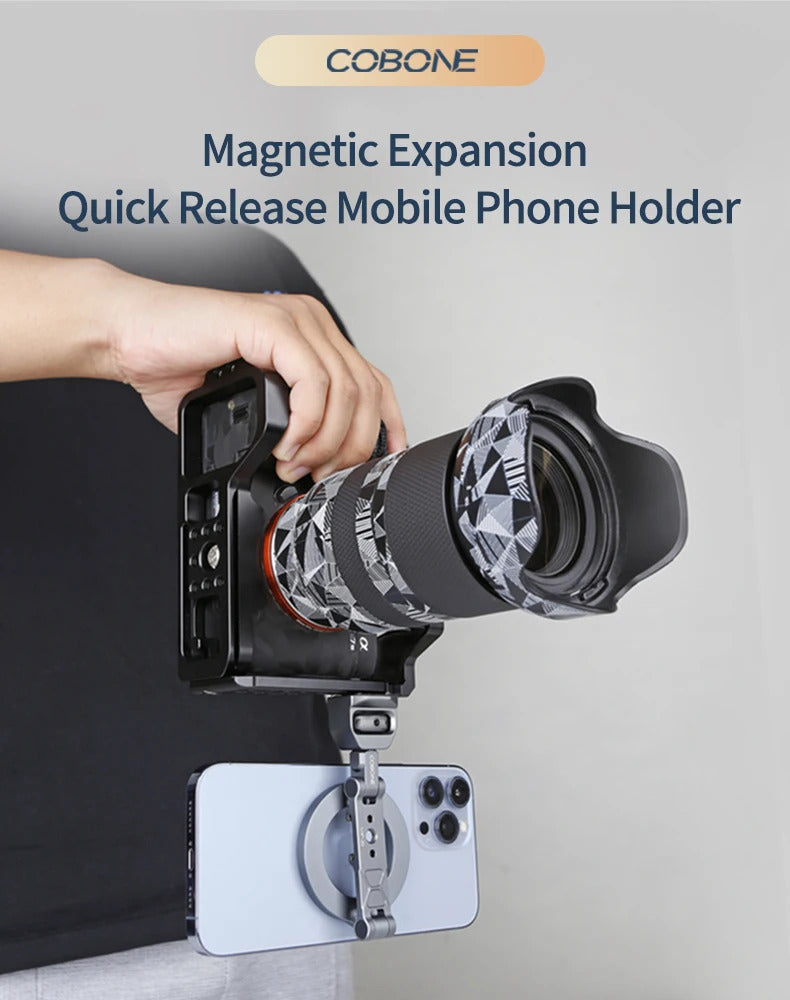 XILETU Foldable Magnetic Phone Holder Camera Rabbit Cage Tripod Universal External Magsafe Accessory for iPhone 15 14 13 12
