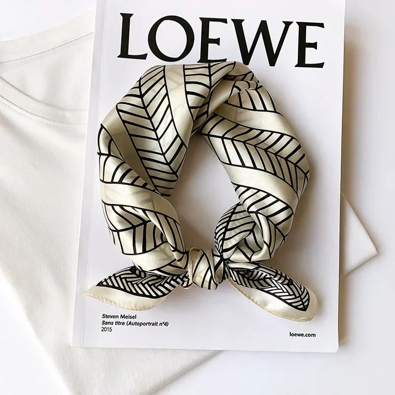 Scarf 100% Silk Bandana Women Square Scarves Wrap Kerchief Mulberry Spring Fashion Luxury High Quality Headband Hijab Shawls