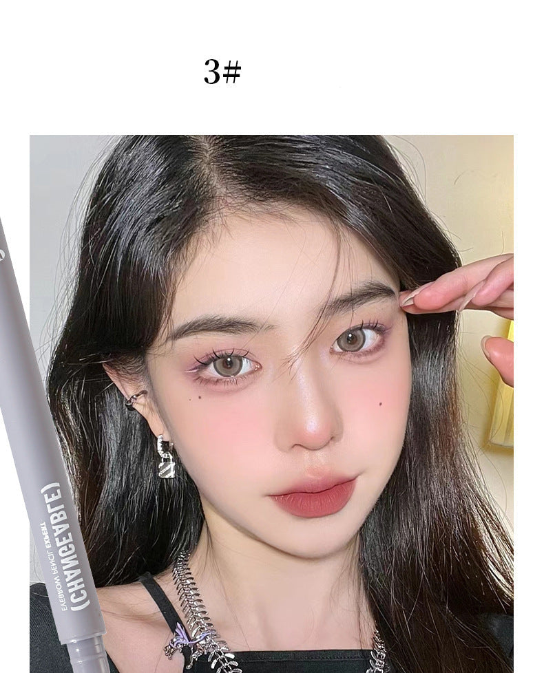 Makeup Xixi 3D Contour Mist Eyebrow Pencil Natural Color Definition Waterproof Smudge-proof Dual-ended Eyebrow Pencil