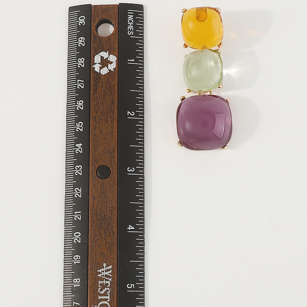 Trendy Accessories ZA Personality Fashion Exaggerated Geometric Resin Colorful Earrings Necklace