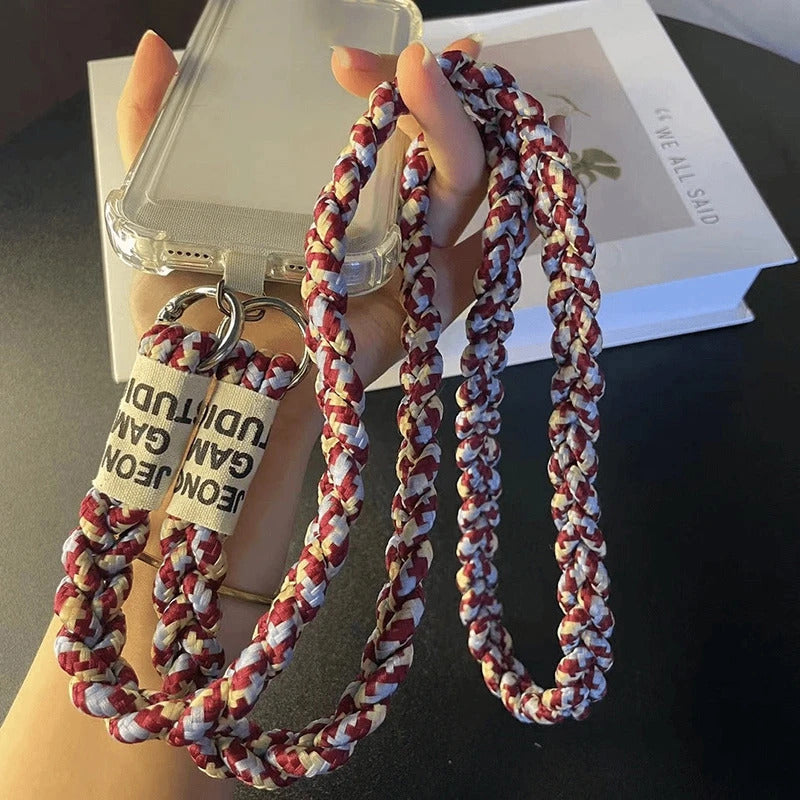 Phone Woven Long Lanyard Outdoor Mobile Phone Shoulder Hanging Strap Anti Loss Lanyards Neck Strap Keychain Chain Rope Gift