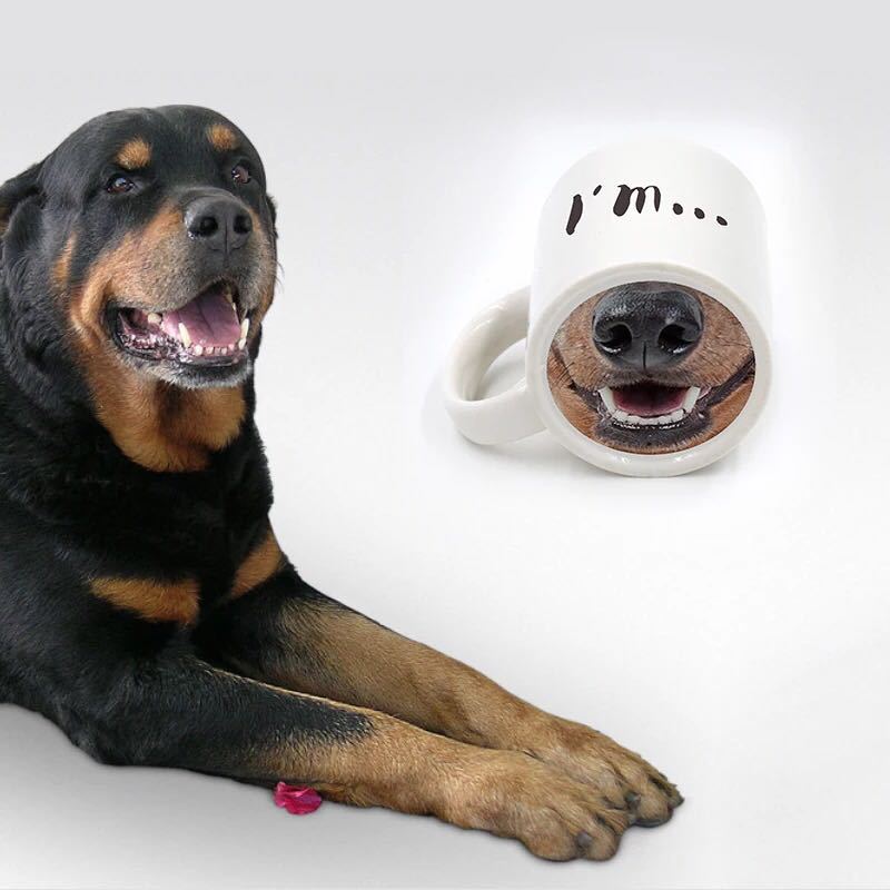 NosePiggymug Creative Prank Funny Pig Nose Dog Nose Cup Creative Ceramic Mug Water Cup Coffee Cup
