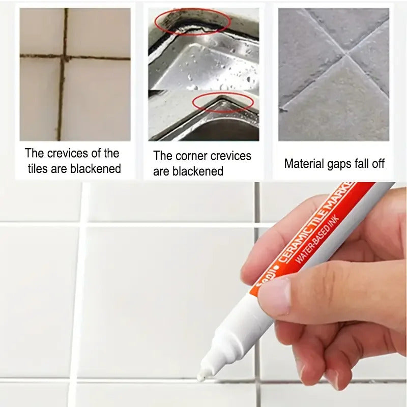 1pc Waterproof Tile Marker Grout Pen Wall Seam Pen For Tiles Floor Bathroom Decontamination Seam Repair Tools, For Hotel