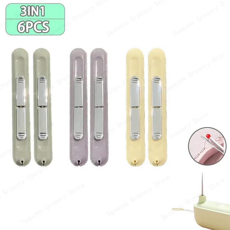 2 In 1 Needle Threader and Seam Ripper Tool Multifunctional Sewing Thread Remover Cross Stitch Crafting Accessories Easy Use