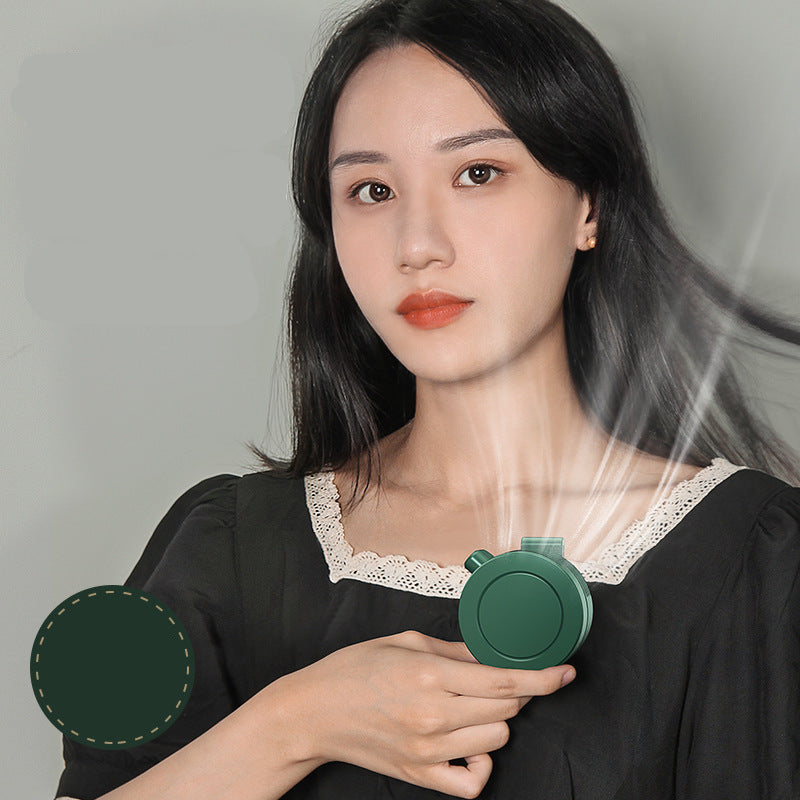 Clip-on Small Fan Quiet USB Portable Mini Neck Hanging Fan Desktop Handheld Fan