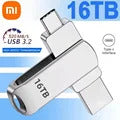 XIAOMI 16TB Flash Drives USB 3.2 High Speed USB Transfer Metal Pendrive Memory Card Pendrive Flash Disk Memoria Waterproof Stick