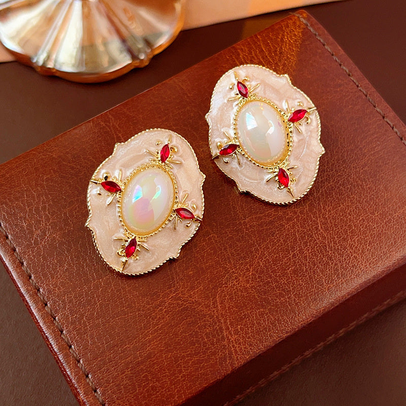 Vintage Earrings Fashion Versatile Ear Jewelry Niche Light Luxury High-end Accessories