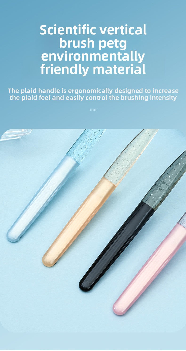 S-type vertical brush toothbrush adult male and female shaped soft fur tongue moss cleaning gums