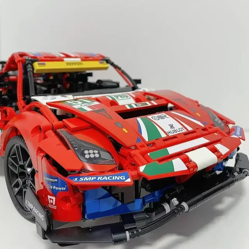 TECHNICAL 488 GTE Ultimate MOC Race Car Building Set 1684PCS Advanced Engineering Model STEM DIY Vehicle Bricks 42125