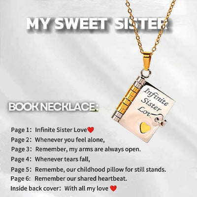 Titanium Steel Women's Love Letter Necklace Openable Pendant Couple New Style Personality Temperament Necklace Clavicle Chain