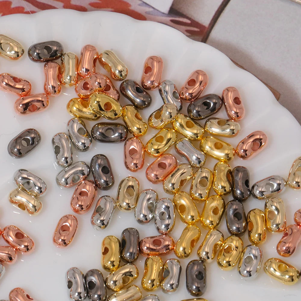 Cordial Handmade 9900Pcs 3*6MM DIY Beads/UV CCB Effect/Hand Made/Jewelry Findings & Components/Peanut Shape/Acrylic Bead #18289