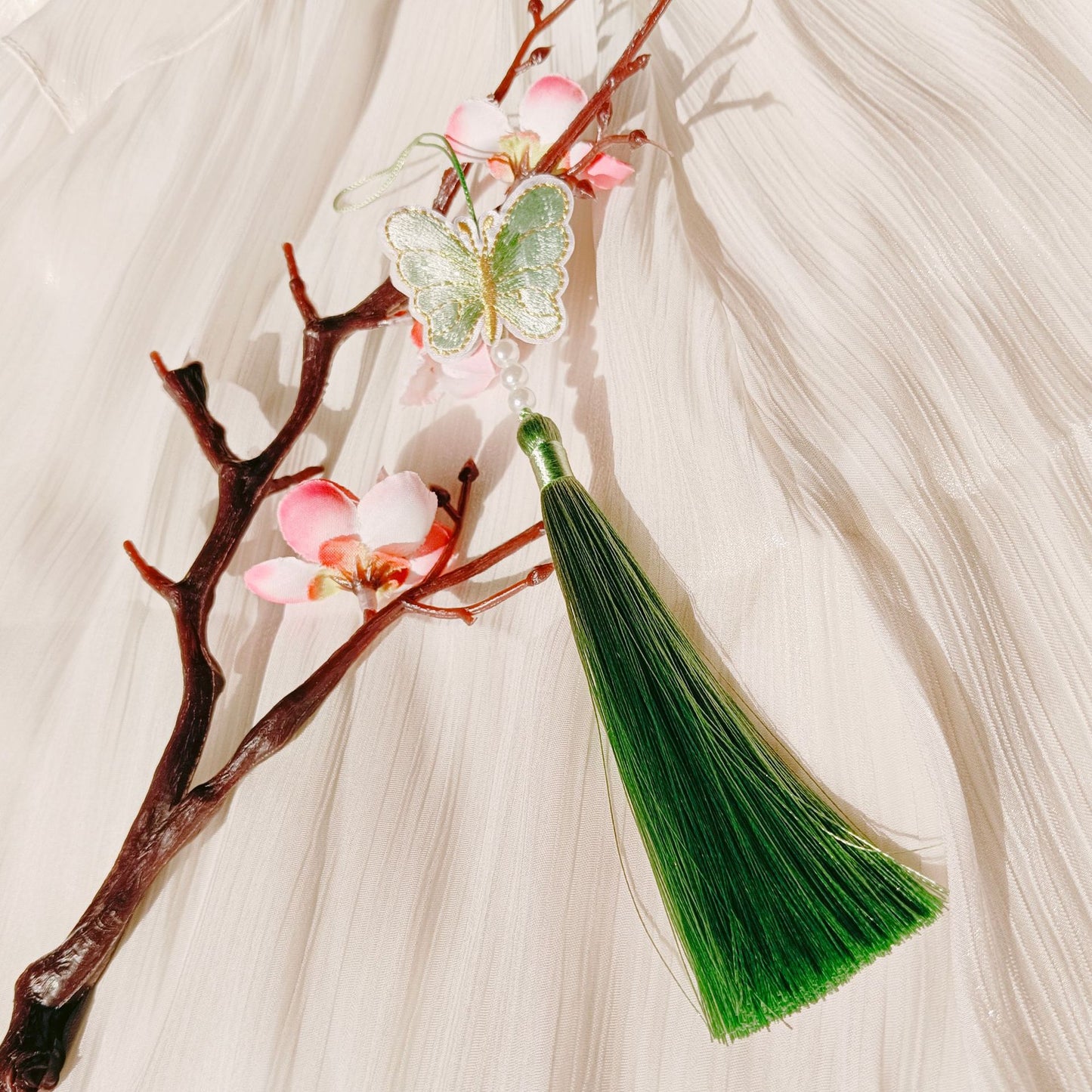 Ancient Style New 22-Color Embroidery Butterfly Tassel Hanfu Horse-Face Skirt National Style Children's Clothing Small Tassel Decorative Pendant