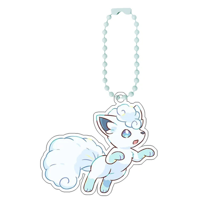 Pokemon Floragato Raichu Rockruff self-Made Cartoon Acrylic Key Chain Backpack Accessories Pendant Anime Classics Collection