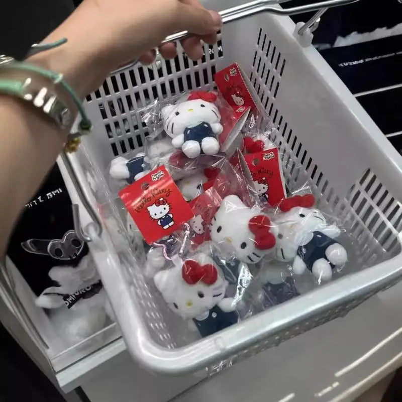 Sanrio Hello Kitty Plush Doll Keychain Cartoon Kt Cat Plushies Pendant Bag Decoration Ornaments Plush Toys Birthday Girl Gifts