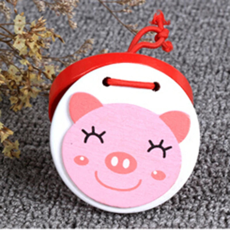 Cute Castanets Musical Instrument Toys Kids Wooden Toys Clapper Handle Baby Development Music Educational Toys For Children Gift