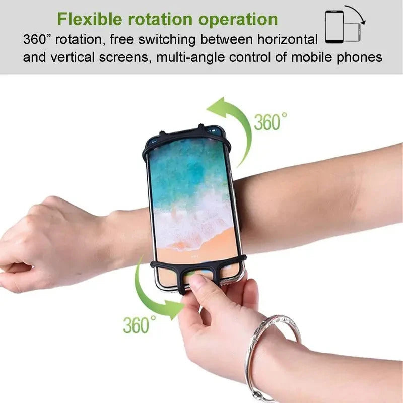 Wristband Phone Holder 180°Rotatable Universal Sports Wristband for iPhone Running Armband for Samsung For OPPO Hiking Biking