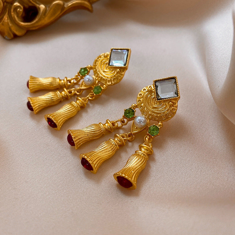 Vintage Earrings Fashion Versatile Ear Jewelry Niche Light Luxury High-end Accessories